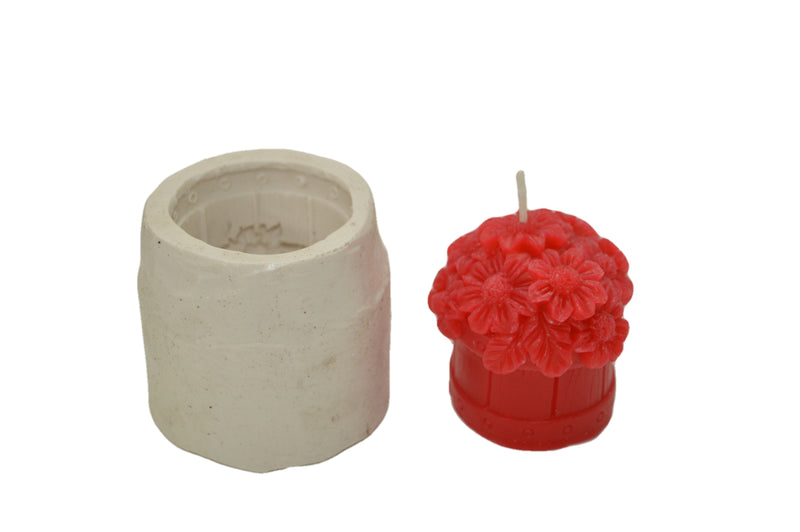 Bouquet Pillar Candle Mould HBY419, Niral Industries.