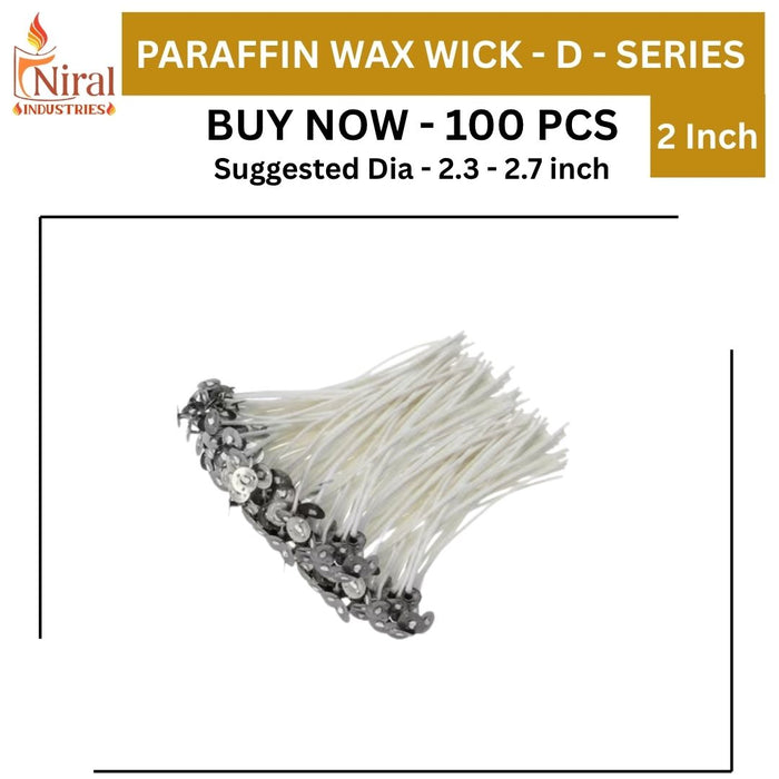 2 Inch Wick - 2D ( parafin 6-8cm) , Niral Industries