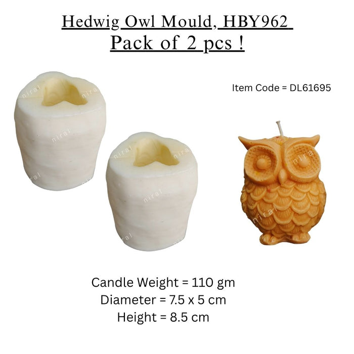 Hedwig Owl Candle Mould, HBY962 - 2 Pcs Combo ₹660 (Just ₹330 Each!)