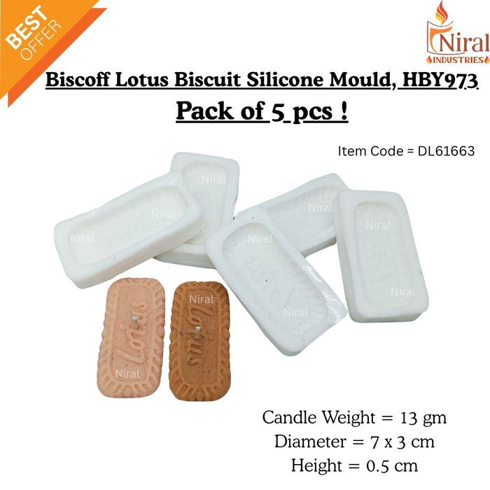 Biscoff Lotus Biscuit Candle Mould HBY973, Niral Industries.