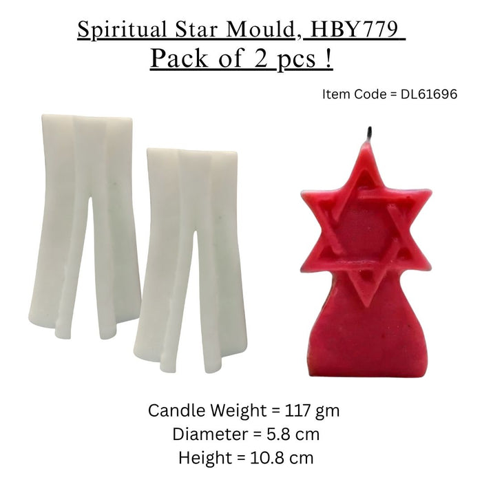Spiritual Star Candle Mould, HBY779 - 2 Pcs Combo ₹1000 (Just ₹500 Each!)