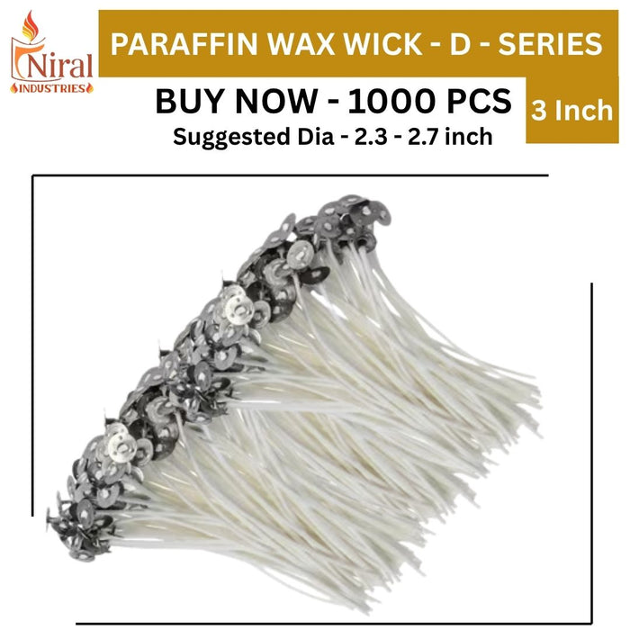3 inch Wick - 3D - Paraffin, Niral Industries
