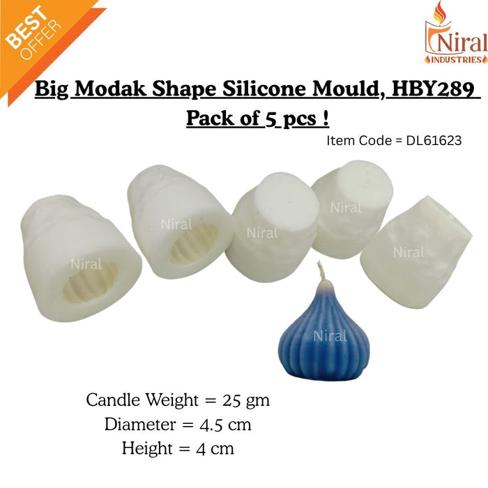 Grand Modak Delight silicone Candle Mold HBY289, Niral Industries