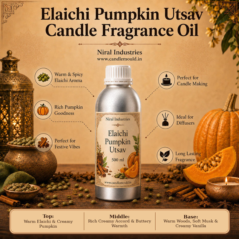 Elaichi Pumpkin Utsav Candle Fragrance Oil Niral Industries
