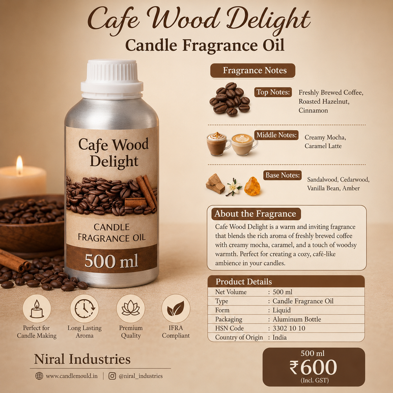 Cafe Wood Delight Candle Fragrance Oil Niral Industries