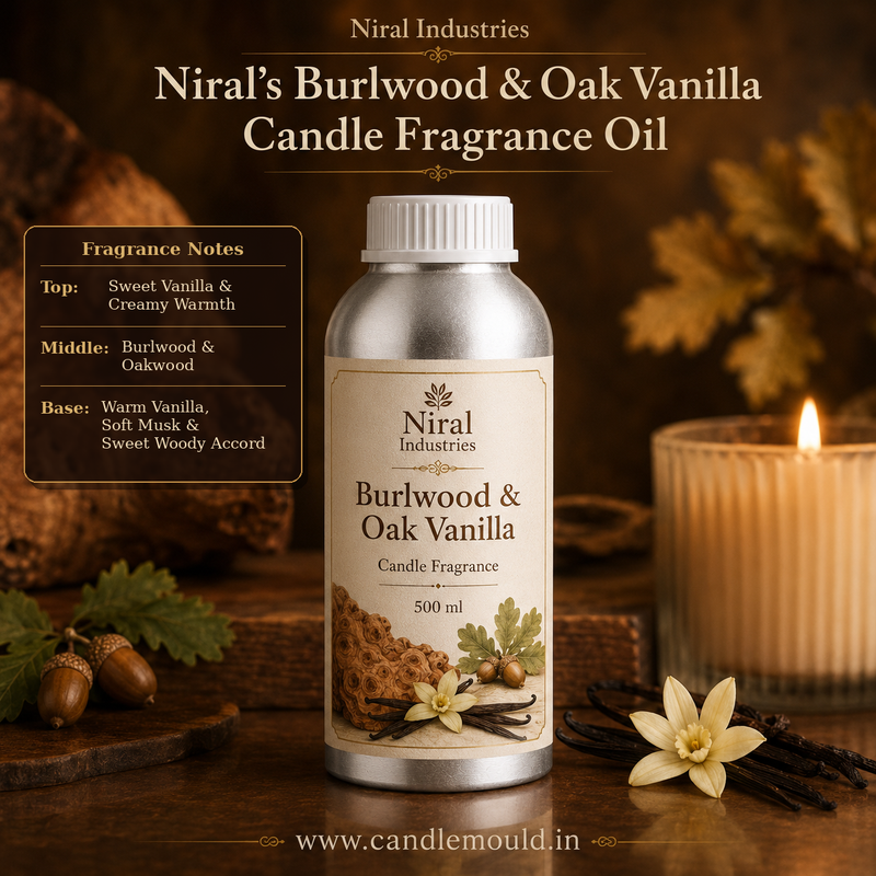 Burlwood & Oak Vanilla Candle Fragrance Oil Niral Industries