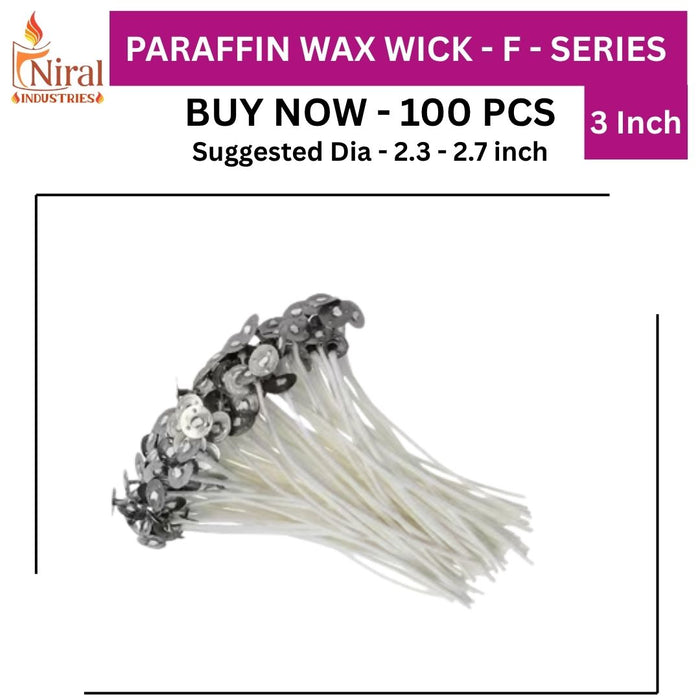 F Series Wick - For Paraffin Wax - 3 Inch