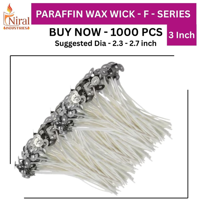 F Series Wick - For Paraffin Wax - 3 Inch