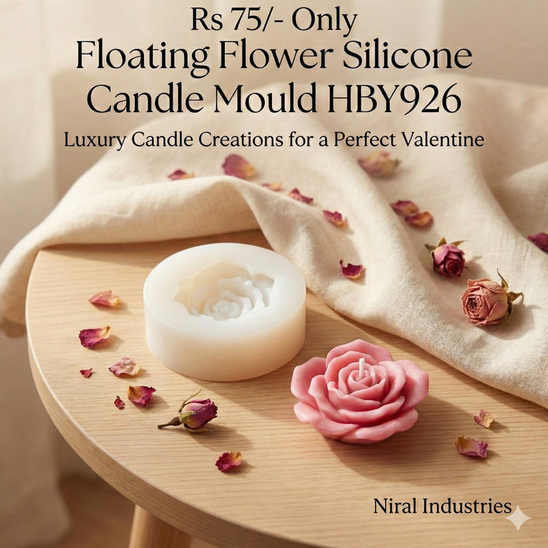 Floating Flower Silicone Candle Mould HBY926, Niral Industries.