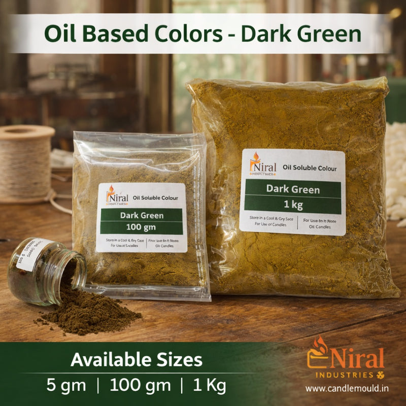 Dark Green Oil Soluble Candle Colour, Niral Industries