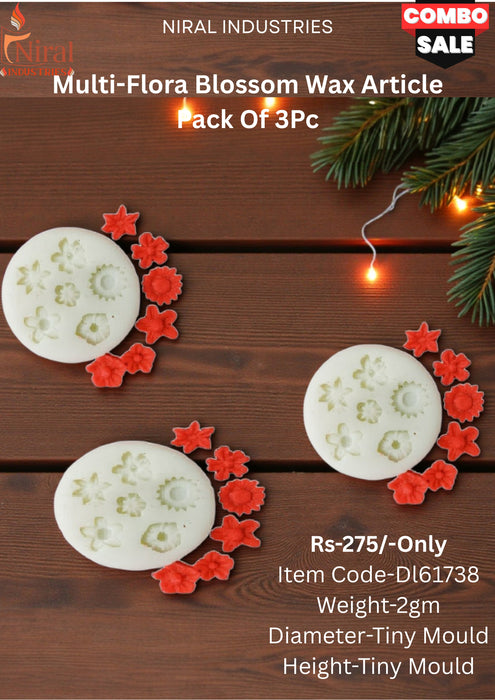 Multi-Flora Blossom Candle Mould | Premium Silicone Flower Mold