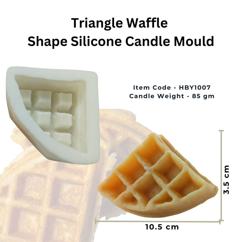 Triangle Waffle Shape Silicone Candle Mould HBY1007, Niral Industries.