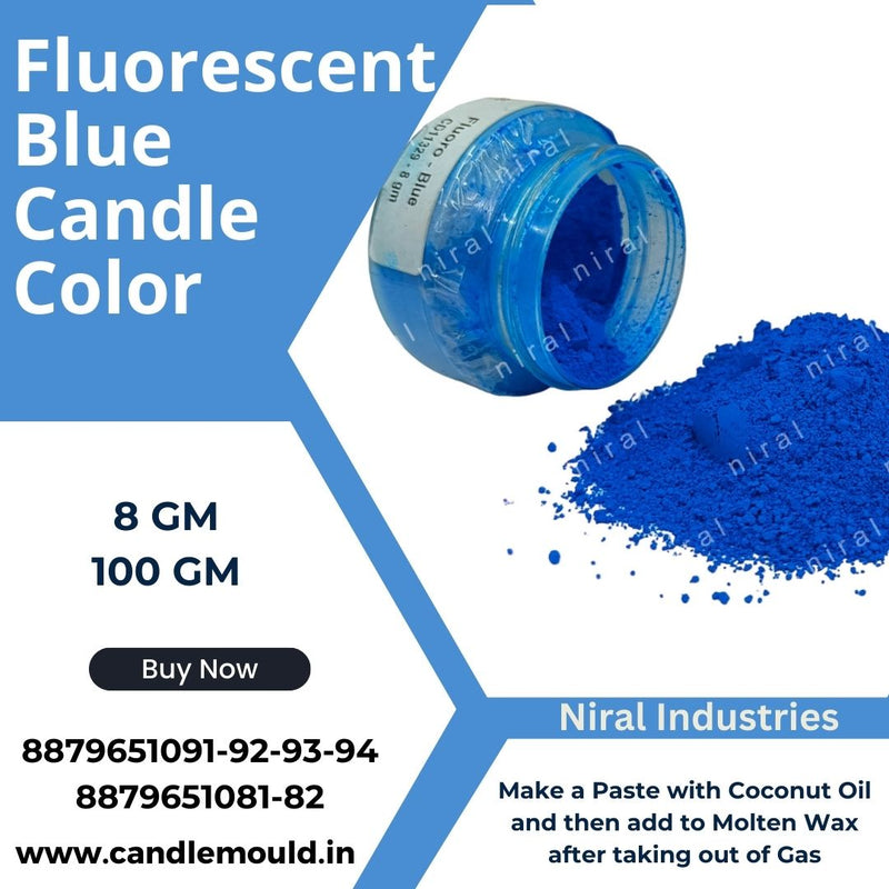 Fluorescent Candle Colour Blue Niral Industries