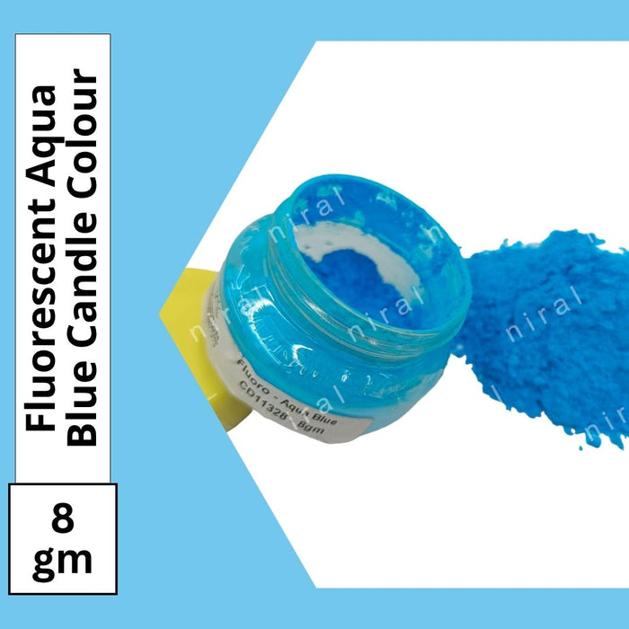 Fluoroscent Candle Colour Aqua Blue Colour Niral Industries