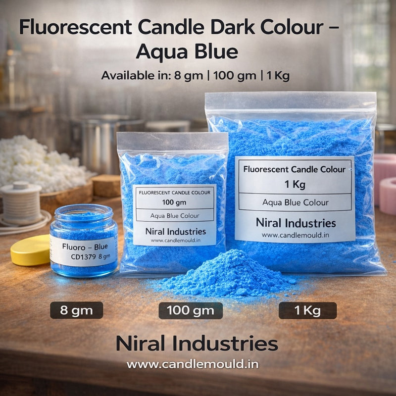 Fluorescent Candle Colour Blue Niral Industries