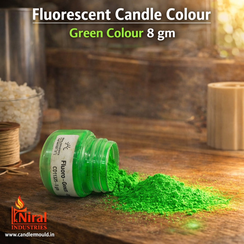 Fluoroscent Candle Colour Green, Niral Industries.