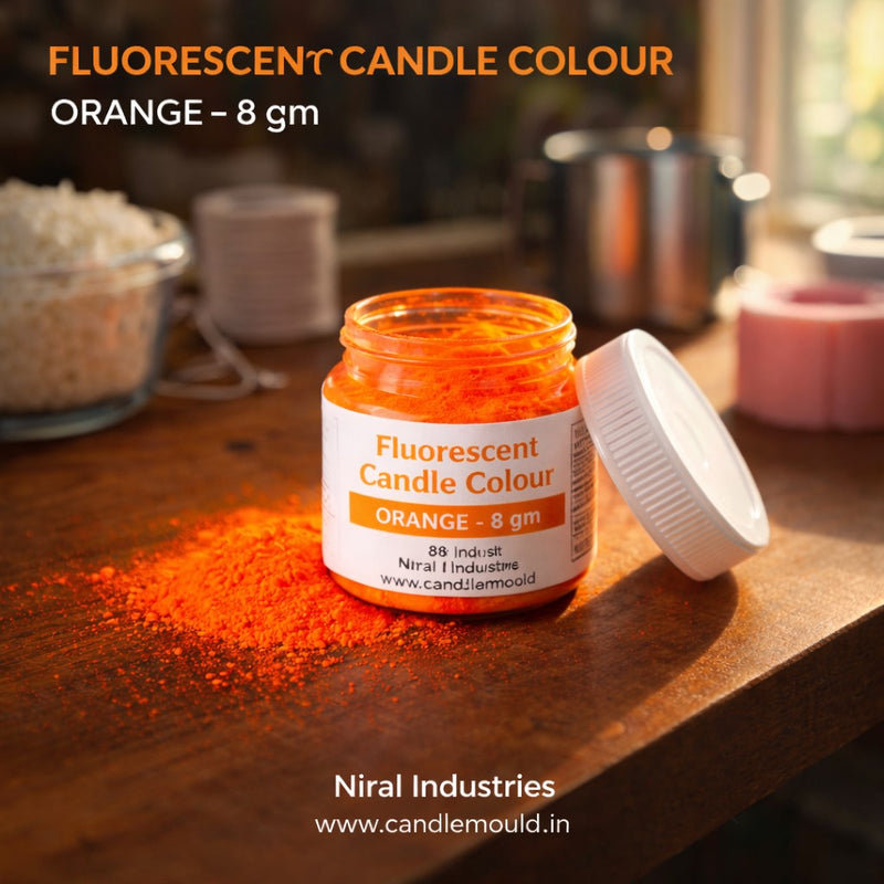 Fluoroscent Candle Colour Orange, Niral Industries