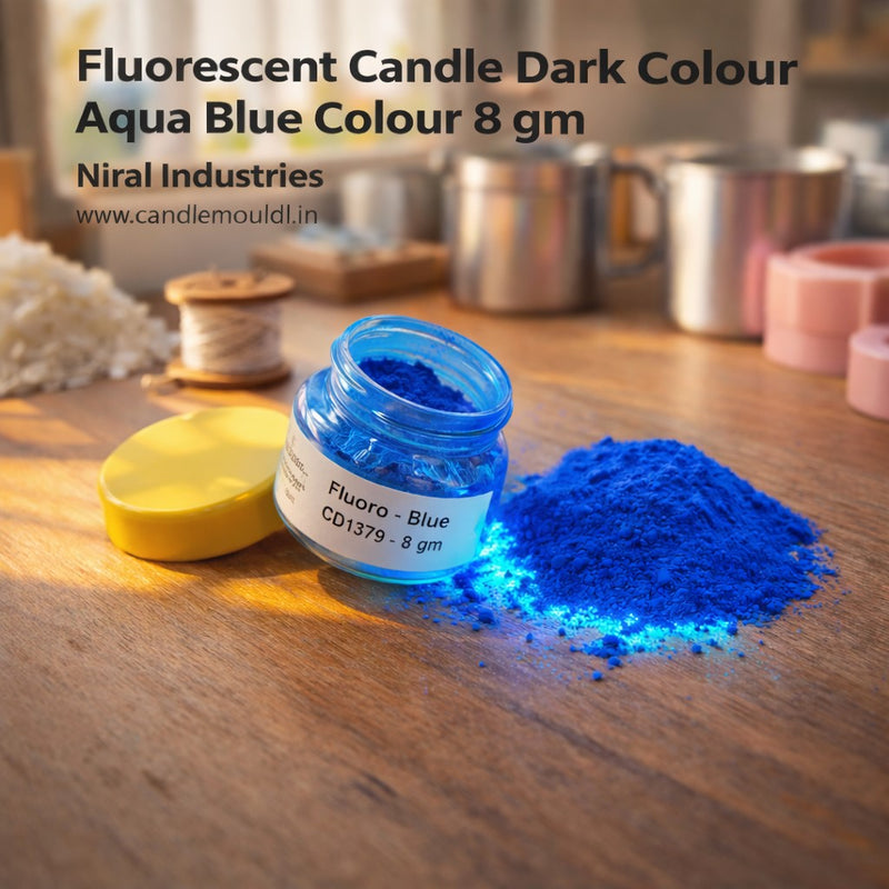 Fluorescent Candle Colour Blue Niral Industries