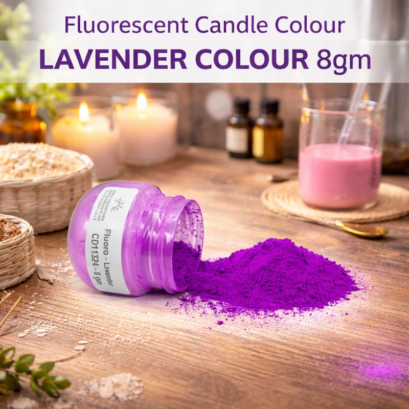 Fluoroscent Candle Colour Lavender, Niral Industries.