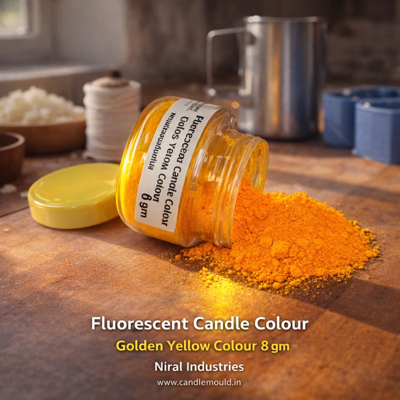 Fluoroscent Candle Colour Golden Yellow, Niral Industries