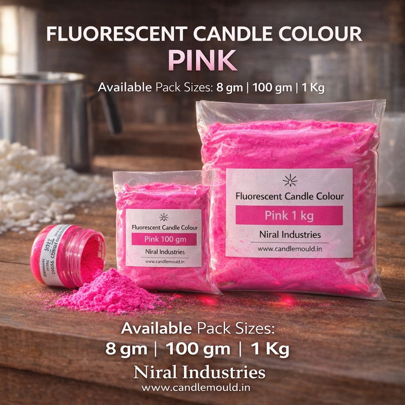 Fluoroscent Candle Colour Pink, Niral Industries