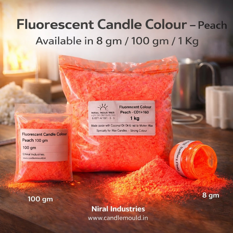 Fluoroscent Candle Colour Peach, Niral Industries