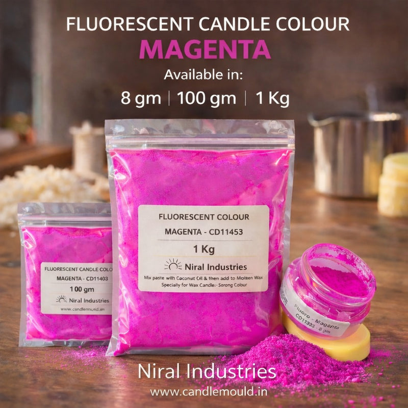 Fluoroscent Candle Colour Magenta, Niral Industries