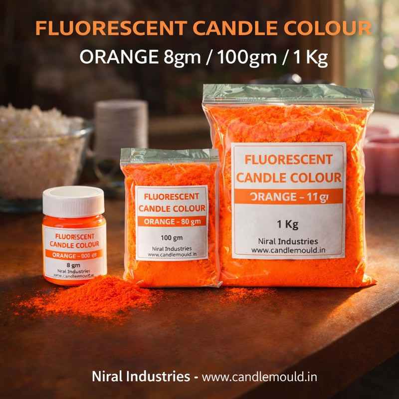 Fluoroscent Candle Colour Orange, Niral Industries