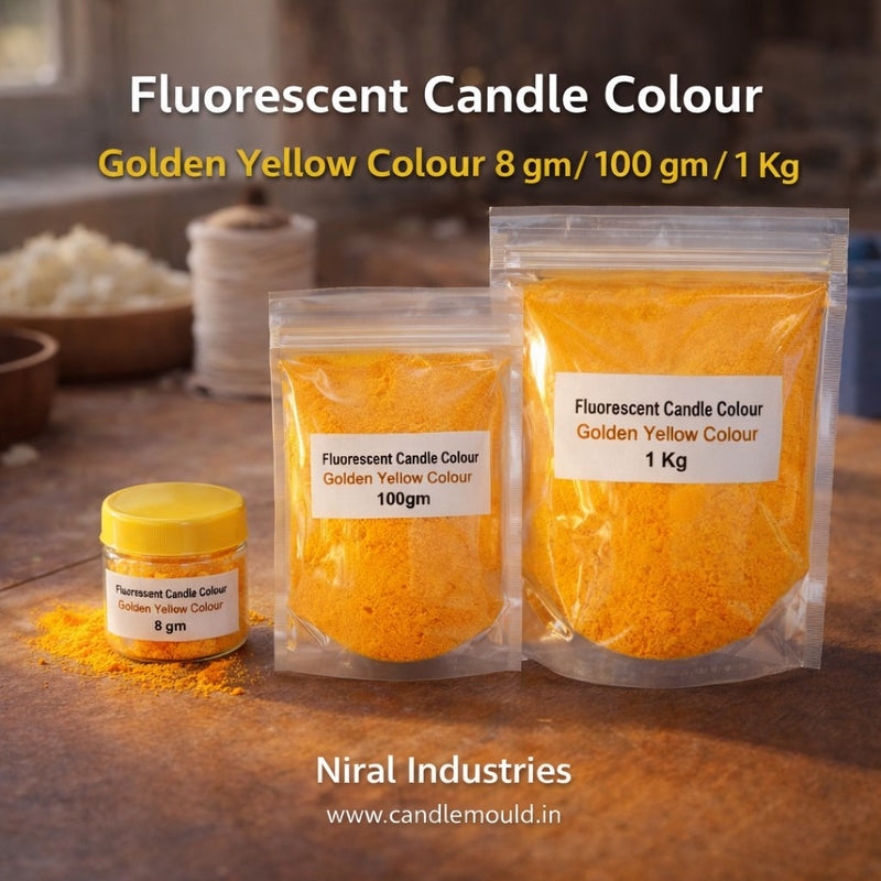 Fluoroscent Candle Colour Golden Yellow, Niral Industries