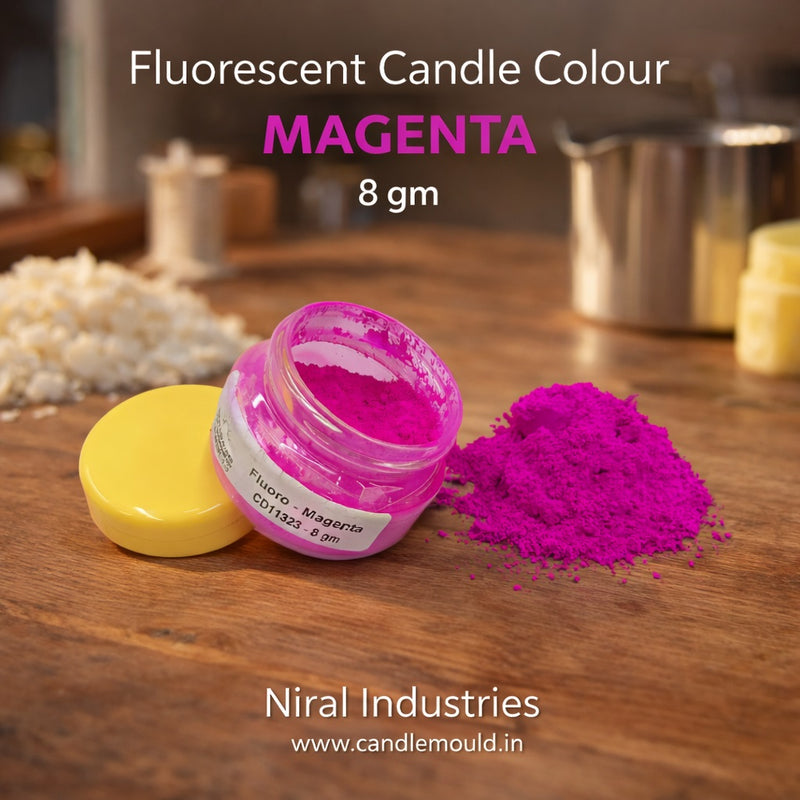 Fluoroscent Candle Colour Magenta, Niral Industries