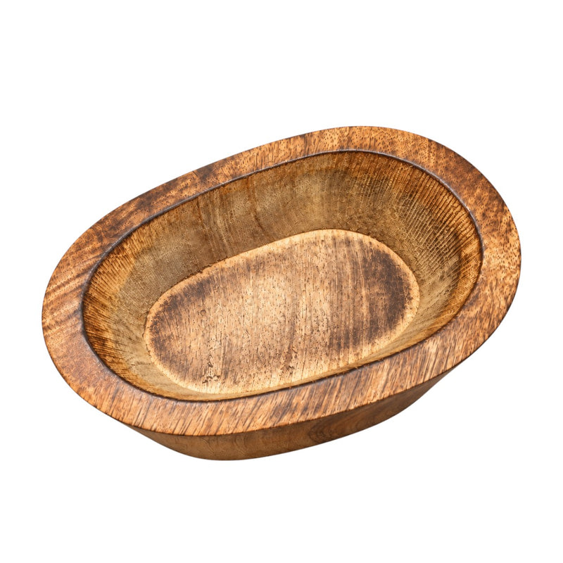 Wooden Boat Urli 6 x 4 Inch CD13907 Niral Industries