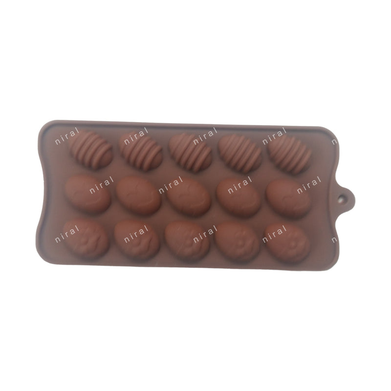 15 Cavity Silicone Easter Egg Shape Chocolate Sweet Desert Mould, BK51120 Niral Industries