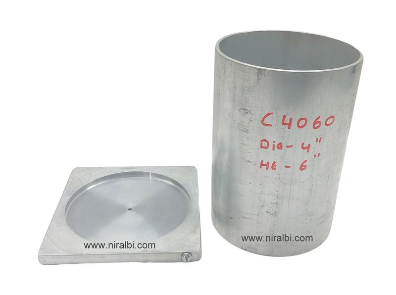 Niral's Geometry Aluminum Cylinder Dia 4 inch - Ht 6 inch