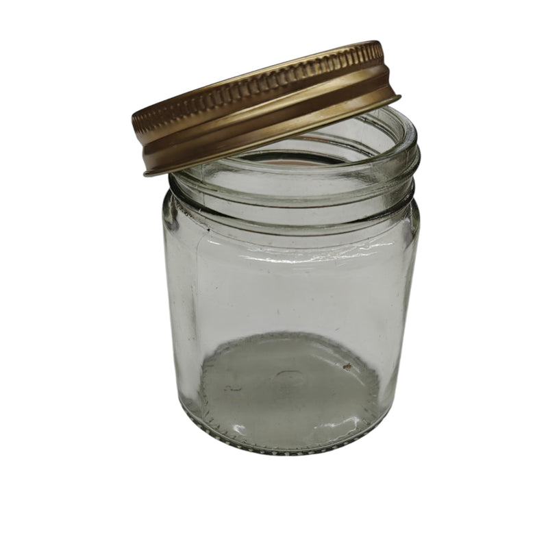 Glass Jar With Golden Screw Cap CD13602 Niral Industries.