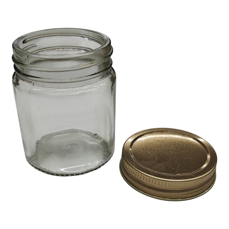 Glass Jar With Golden Screw Cap CD13602 Niral Industries.