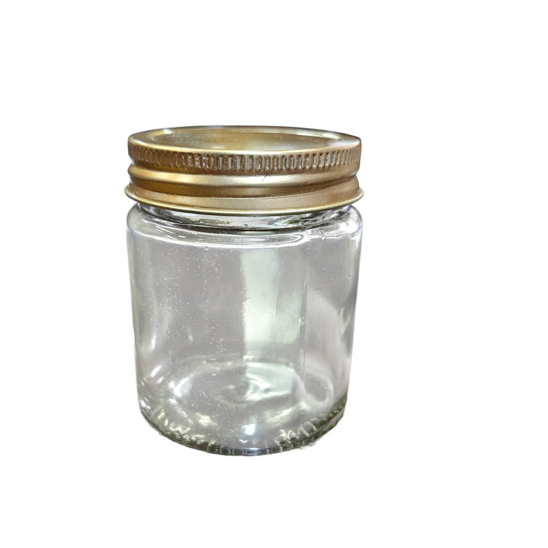 Glass Jar With Golden Screw Cap CD13602 Niral Industries.