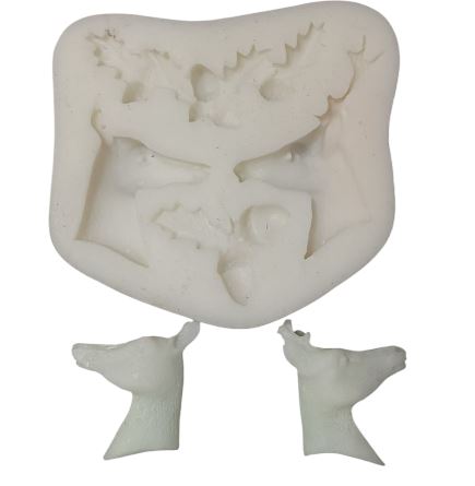 Reindeer Face Candle Mould – Premium Silicone Mold for Christmas Candle
