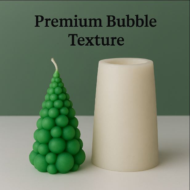 Small Snowbubble Tree Candle Mould | Premium Silicone Christmas Tree Mold