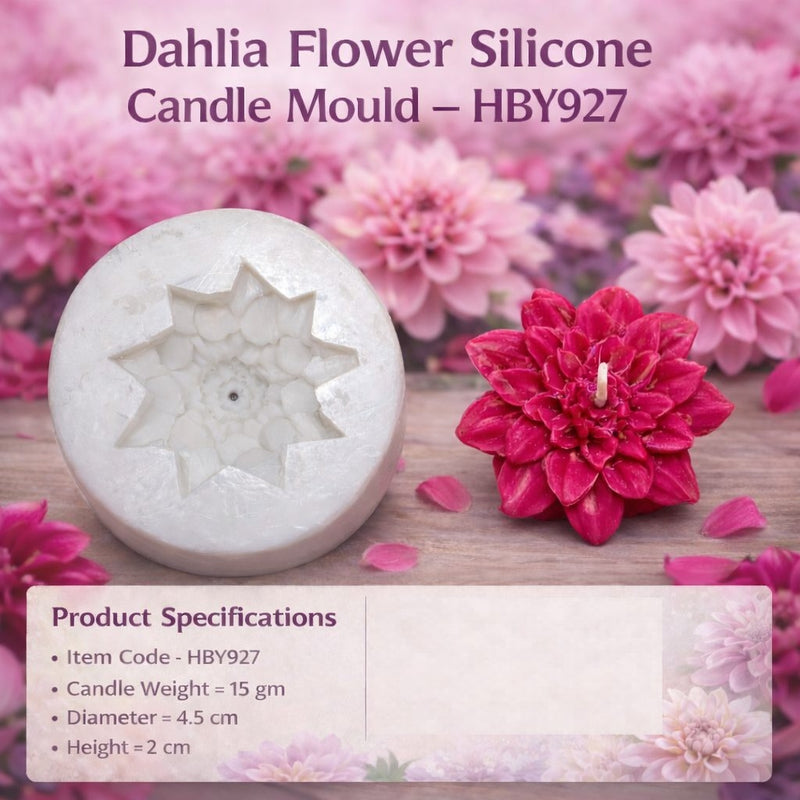 Dahlia Flower Silicone Candle Mould HCM21727 Niral Industries
