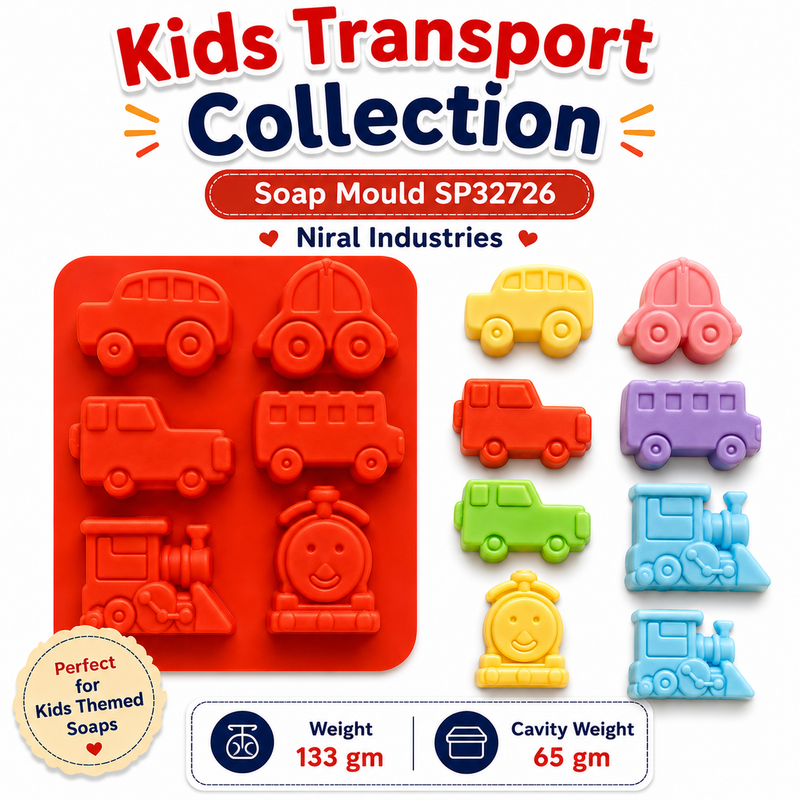 Kids Transport Collection Soap Mould SP32726 Niral Industries