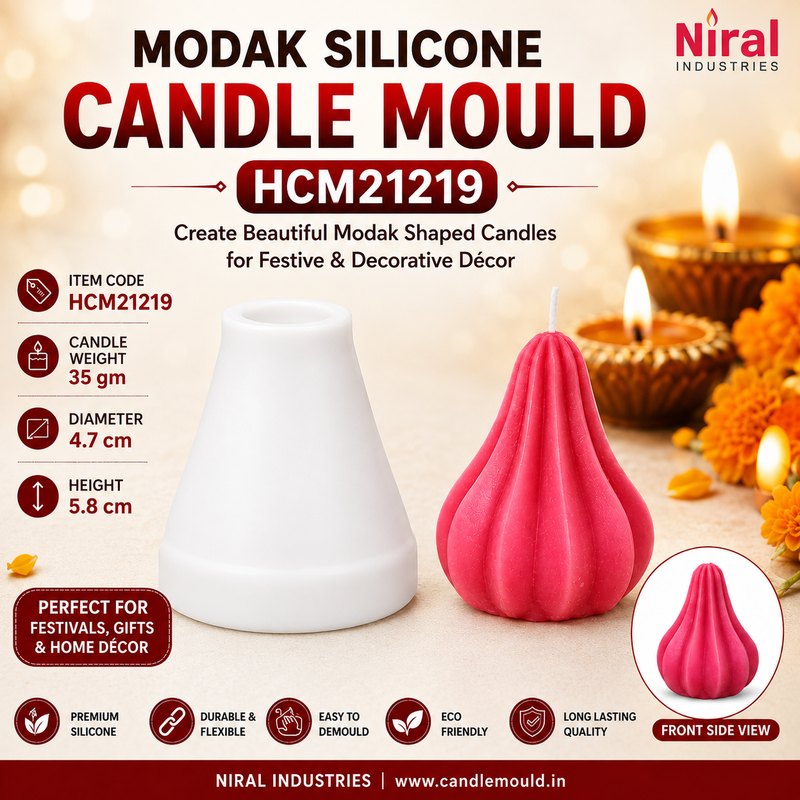 Big Modak Silicone Candle Mould HCM21219, Niral Industries.