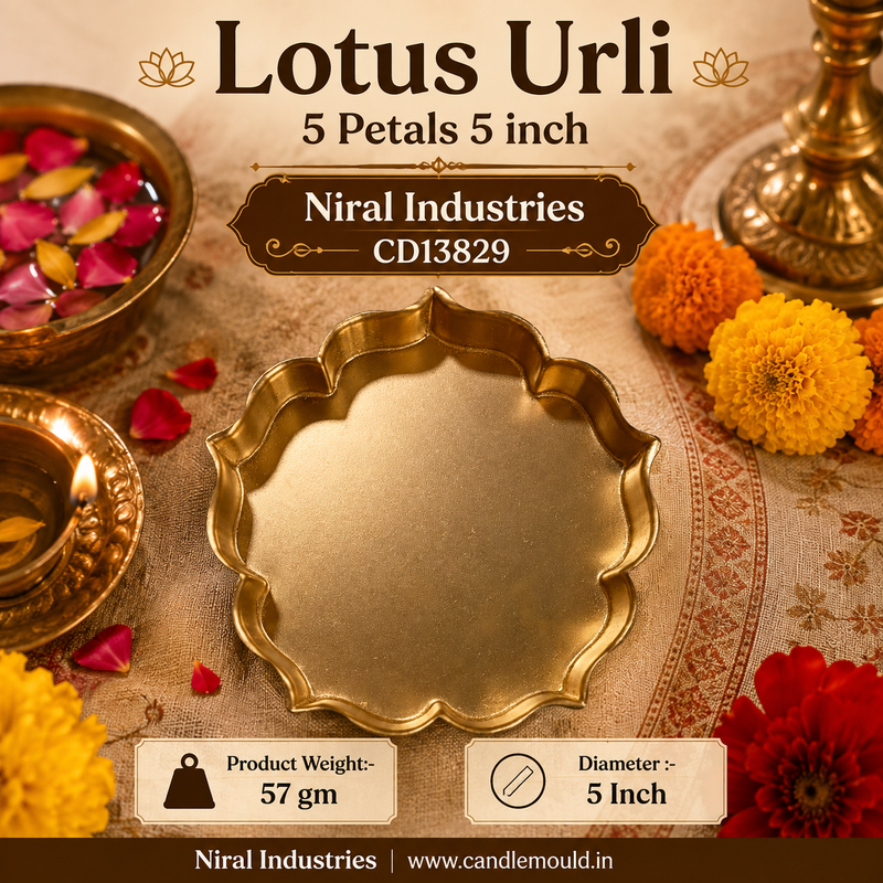 Lotus Urli 5 Petals 5 inch Niral Industries CD13829