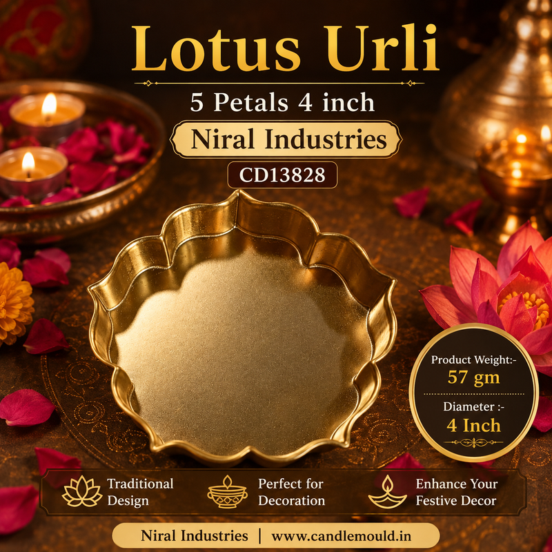 Lotus Urli 5 Petals 4 inch Niral Industries CD13828