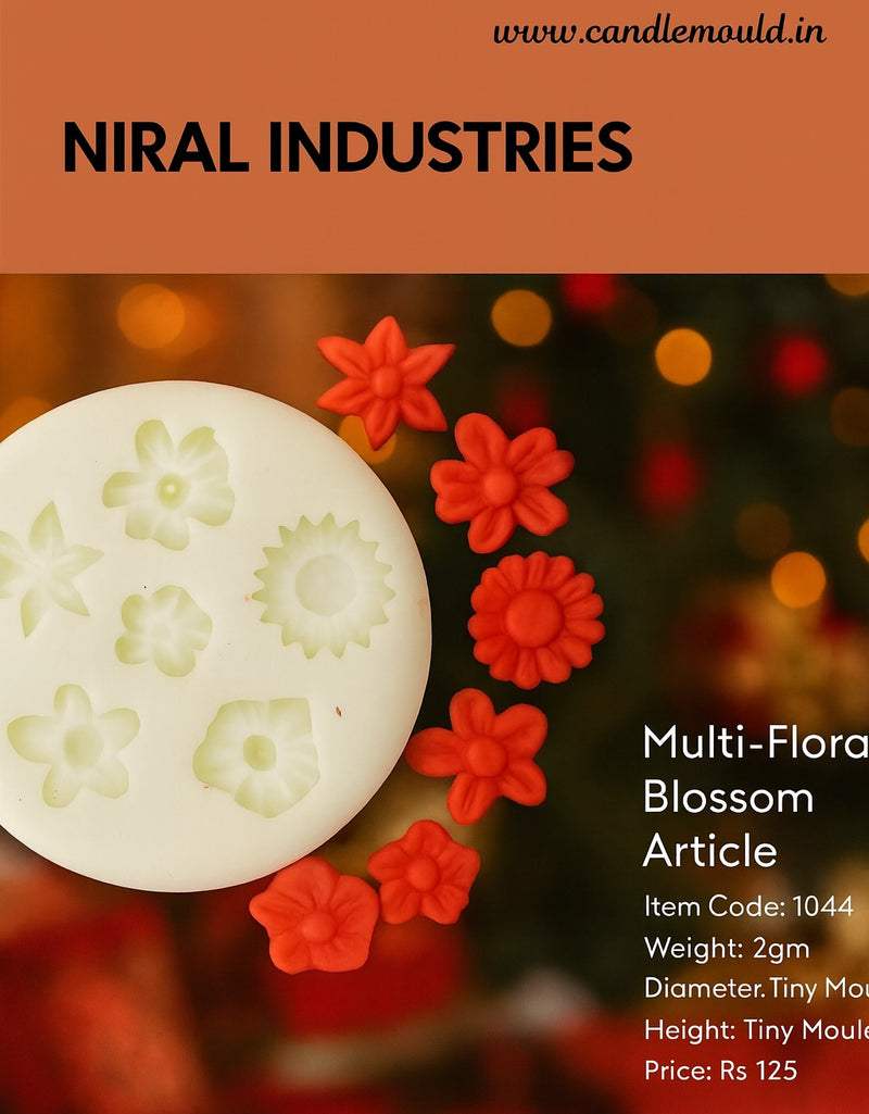 Multi-Flora Blossom Candle Mould | Premium Silicone Flower Mold-HCM21713