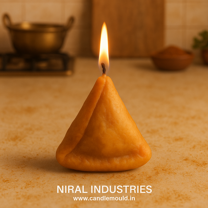 Delicious Small Samosa Silicone Candle Mould HBY930, Niral Industries.