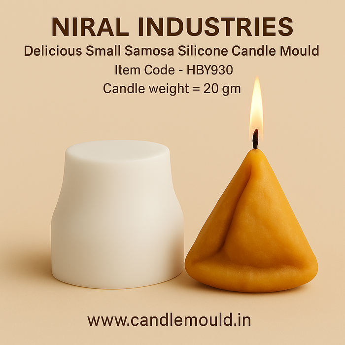 Delicious Small Samosa Silicone Candle Mould HBY930, Niral Industries.