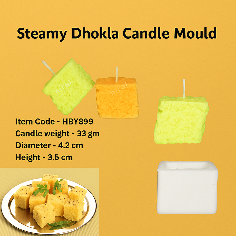 Steamy Dhokla Silicone Candle Mould HBY899, Niral Industries
