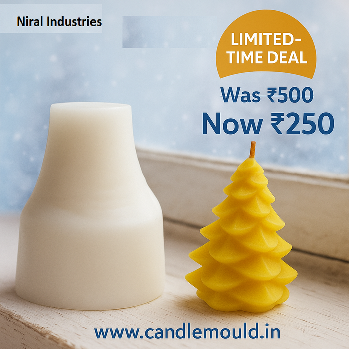 Mini Christmas Tree Silicone Candle Mold-HBY1049 Niral Industries.