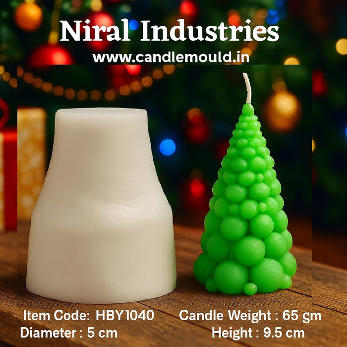 Snowbubble Tree Candle Mold Premium Silicone Christmas Tree Mold-HBY1040 Niral Industries