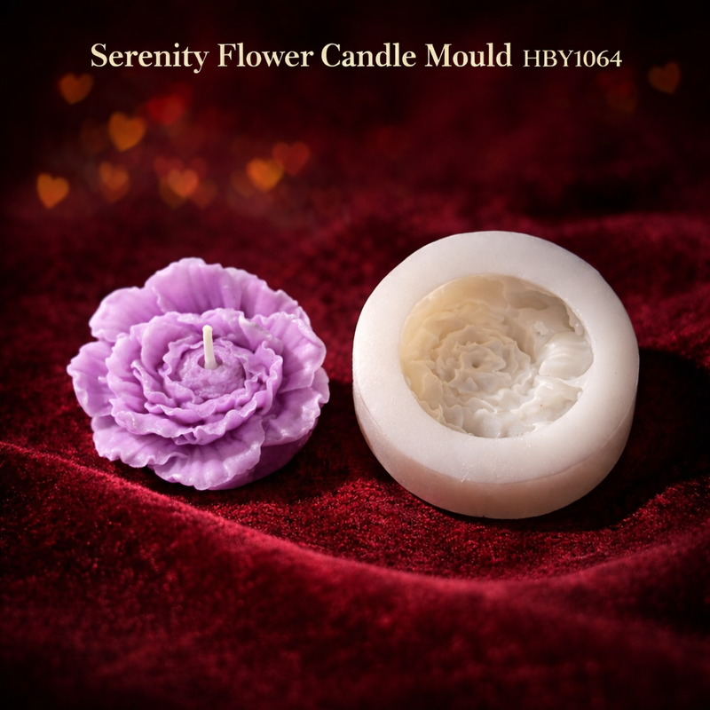 Serenity Flower Candle Mould Peony Bloom Medium HCM22129 Niral Industries